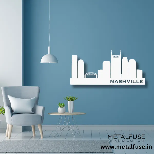 Metal_Wall_Art_for_Home_Decoration__|_Nashville_Skyline__|_White