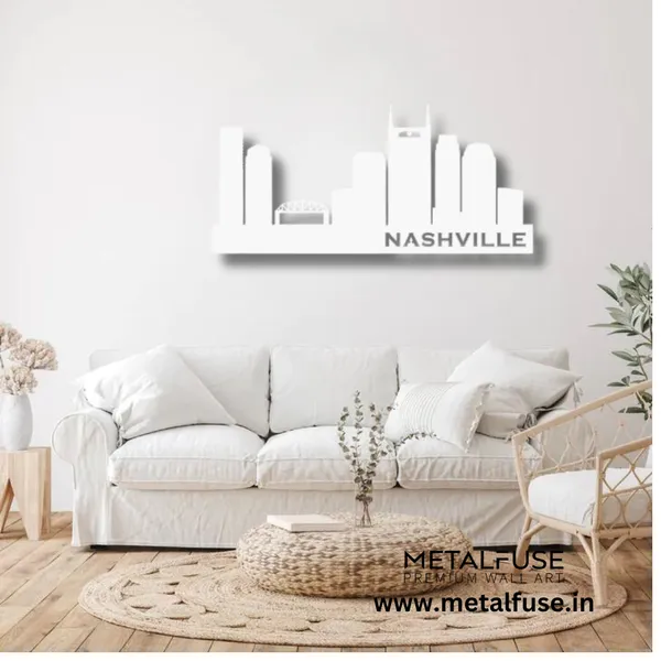 Metal_Wall_Art_for_Home_Decoration__|_Nashville_Skyline__|_White