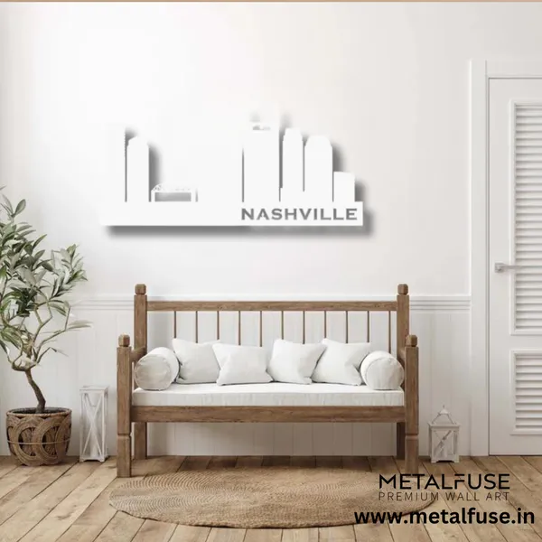 Metal_Wall_Art_for_Home_Decoration__|_Nashville_Skyline__|_White