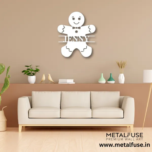 Metal_Wall_Art_for_Home_Decoration__|_Gingerbread_Man_Monogram__|_White