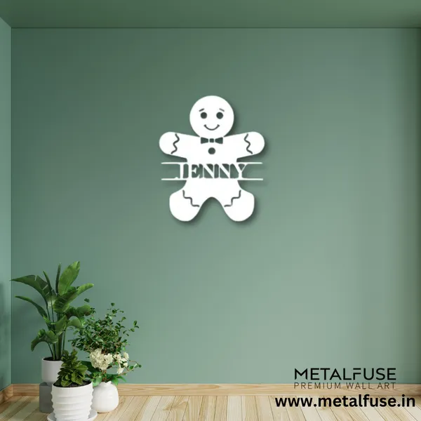 Metal_Wall_Art_for_Home_Decoration__|_Gingerbread_Man_Monogram__|_White