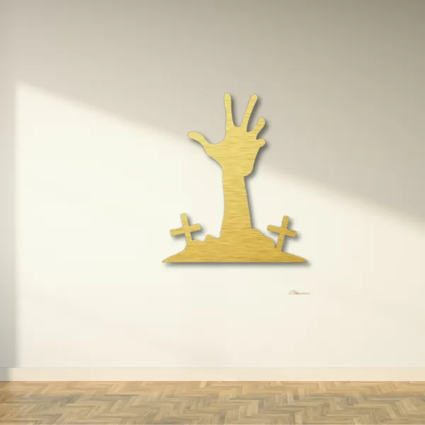 Metal_Wall_Art_for_Home_Decoration__|_Zombie_Hand__|_Gold