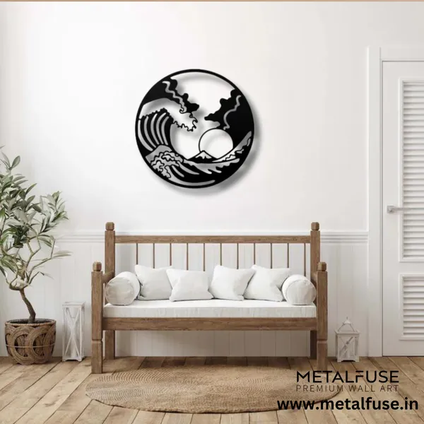 Metal_Wall_Art_for_Home_Decoration__|_The_Great_Wave__|_Black