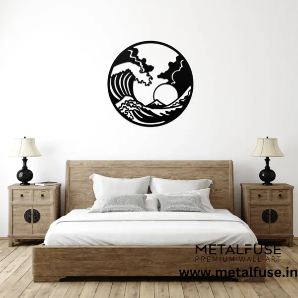 Metal_Wall_Art_for_Home_Decoration__|_The_Great_Wave__|_Black