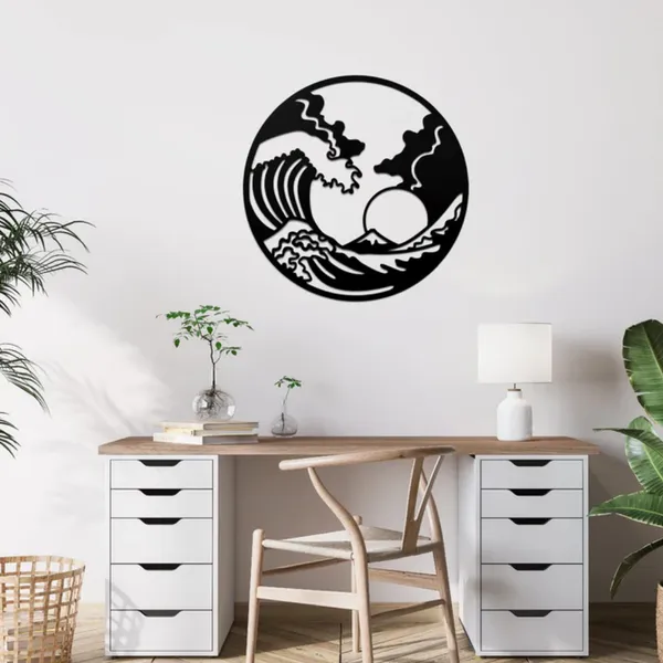 Metal_Wall_Art_for_Home_Decoration__|_The_Great_Wave__|_Black