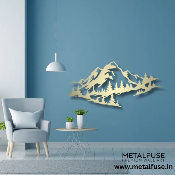 Metal_Wall_Art_for_Home_Decoration__|_Mountain_Range__|_Gold