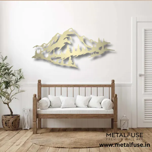 Metal_Wall_Art_for_Home_Decoration__|_Mountain_Range__|_Gold