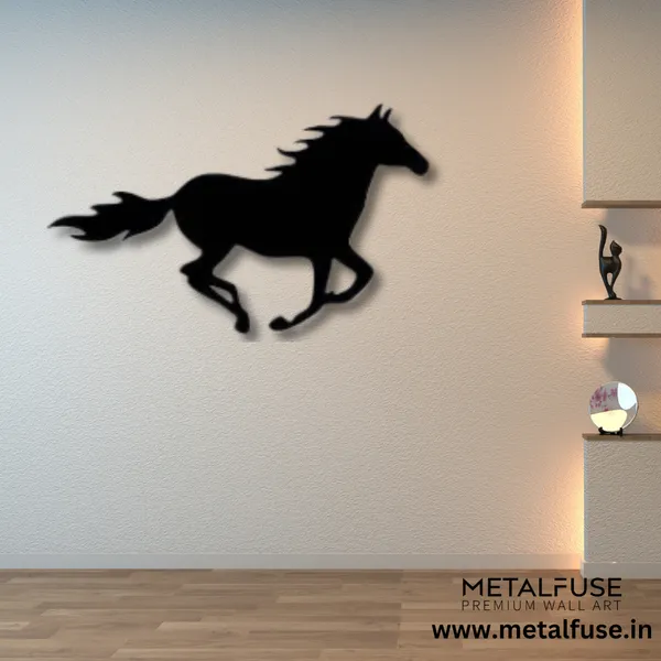 Metal_Wall_Art_for_Home_Decoration__|_Running_Horse__|_Black