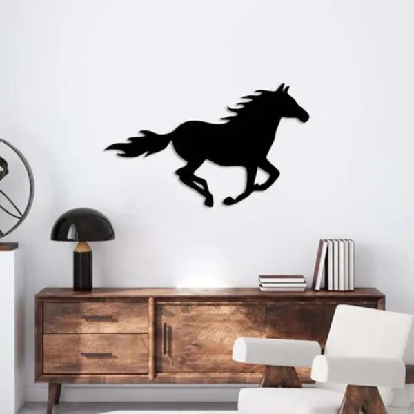 Metal_Wall_Art_for_Home_Decoration__|_Running_Horse__|_Black