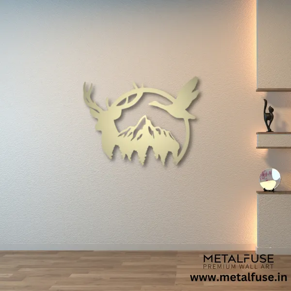 Metal_Wall_Art_for_Home_Decoration__|_Duck_&_Deer_Mountain__|_Gold