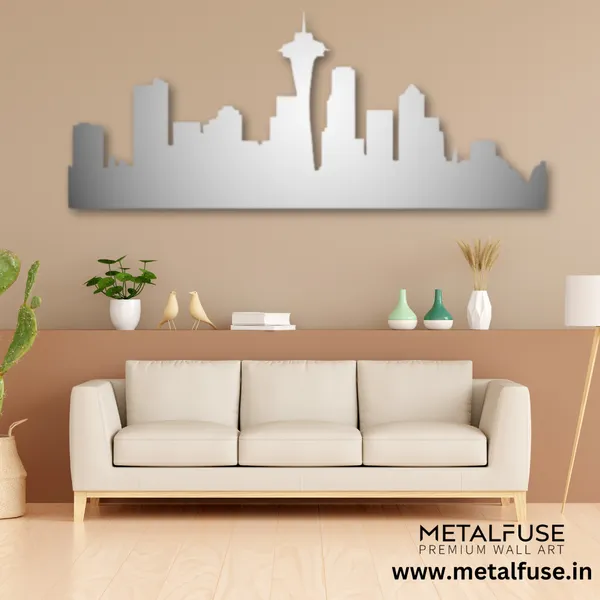 Metal_Wall_Art_for_Home_Decoration__|_Seattle_Skyline__|_Silver