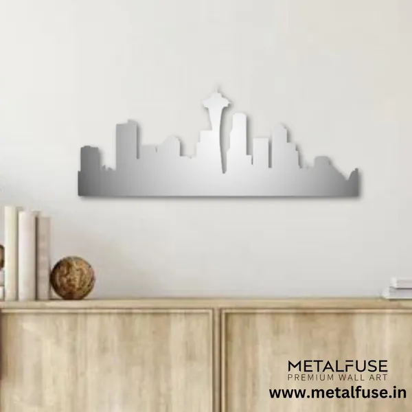 Metal_Wall_Art_for_Home_Decoration__|_Seattle_Skyline__|_Silver
