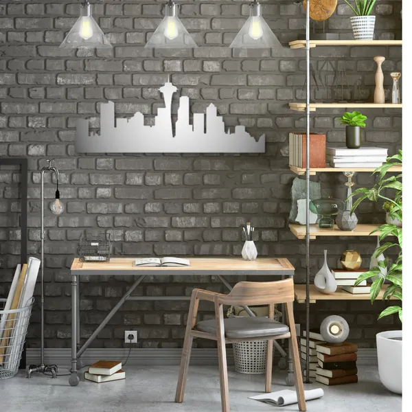 Metal_Wall_Art_for_Home_Decoration__|_Seattle_Skyline__|_Silver