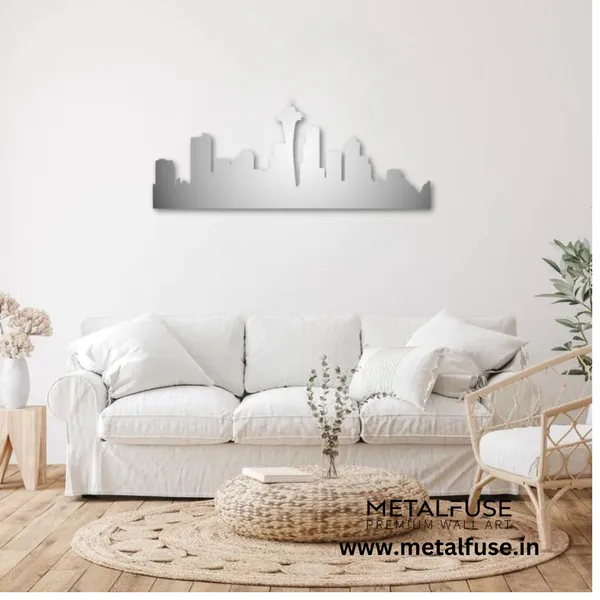 Metal_Wall_Art_for_Home_Decoration__|_Seattle_Skyline__|_Silver