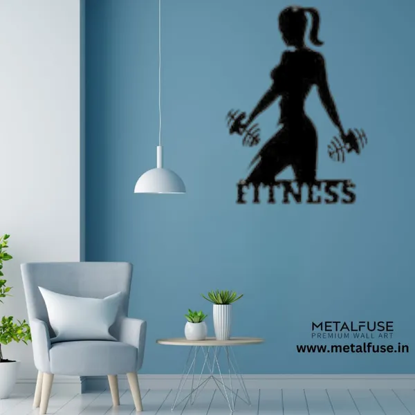 Metal_Wall_Art_for_Home_Decoration__|_Dumbbell-__|_Black