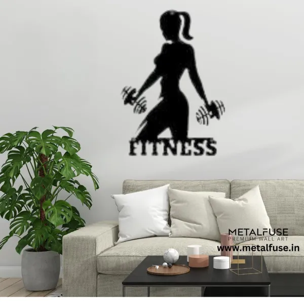 Metal_Wall_Art_for_Home_Decoration__|_Dumbbell-__|_Black