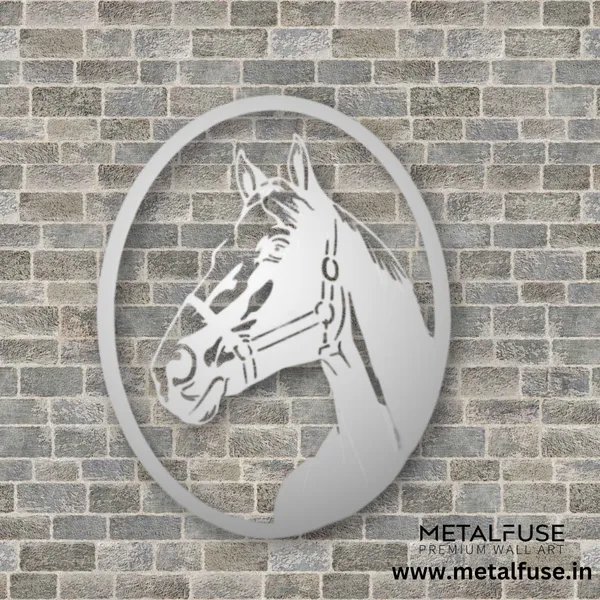 Metal_Wall_Art_for_Home_Decoration__|_Horse__|_Silver