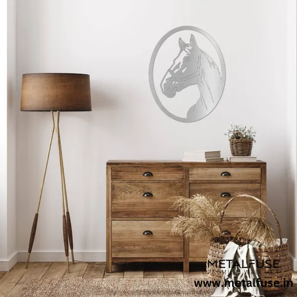 Metal_Wall_Art_for_Home_Decoration__|_Horse__|_Silver