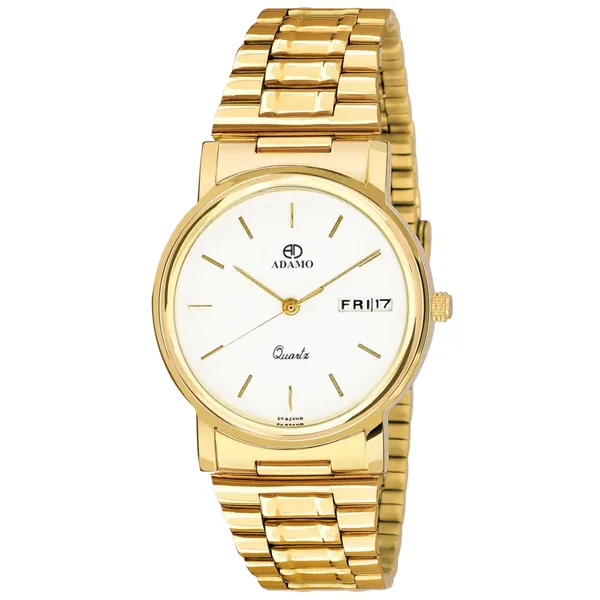 Gold_&_White_Shine_Dial_Day_&_Date_Men_&_Women_Watch