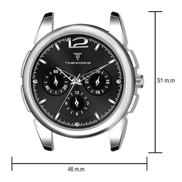 Timeworks_Designer_Black_Dial_Men'S_&_Boy'S_Watch