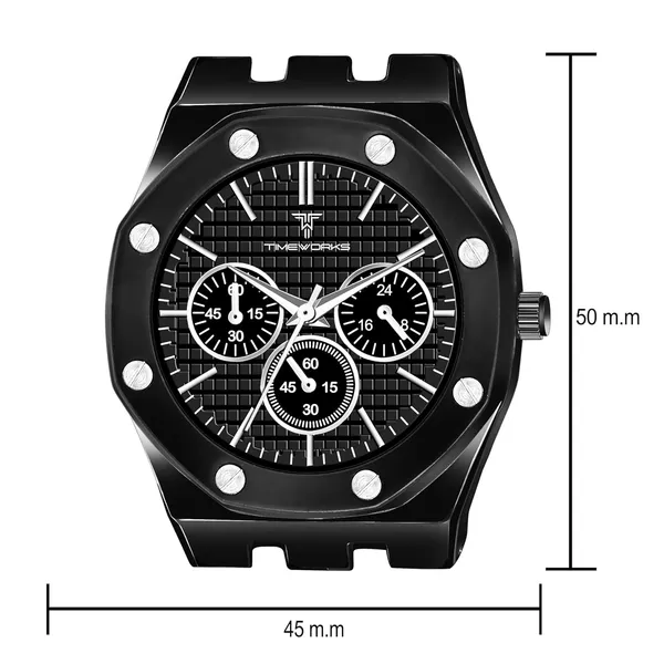 Timeworks_Designer_Black_Dial_With_Black_Chain_Men'S_&_Boy'S_Watch