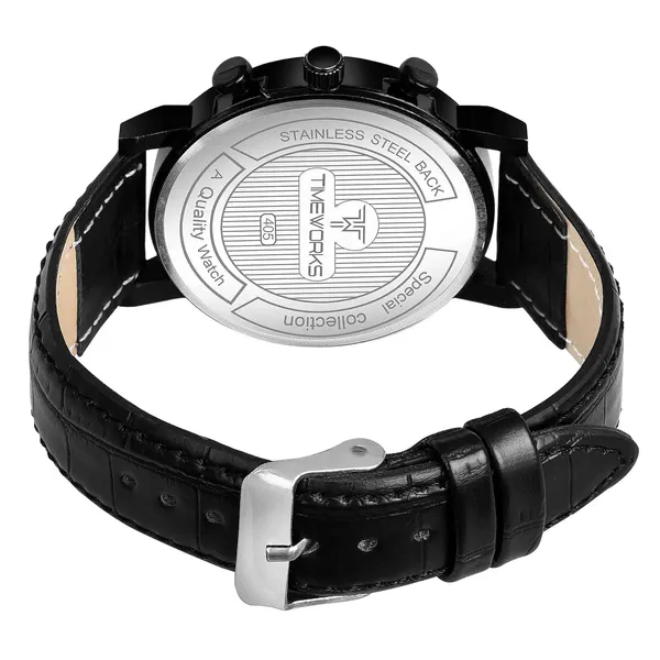 Timeworks_Analogue_Round_Shaped_Black_Dial_Leather_Strap_Men'S_And_Boy'S_Watch