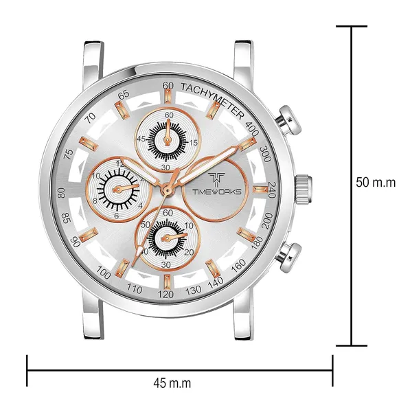 Timeworks_Analogue_Round_Shaped_White_Dial_Leather_Strap_Men'S_And_Boy'S_Watch
