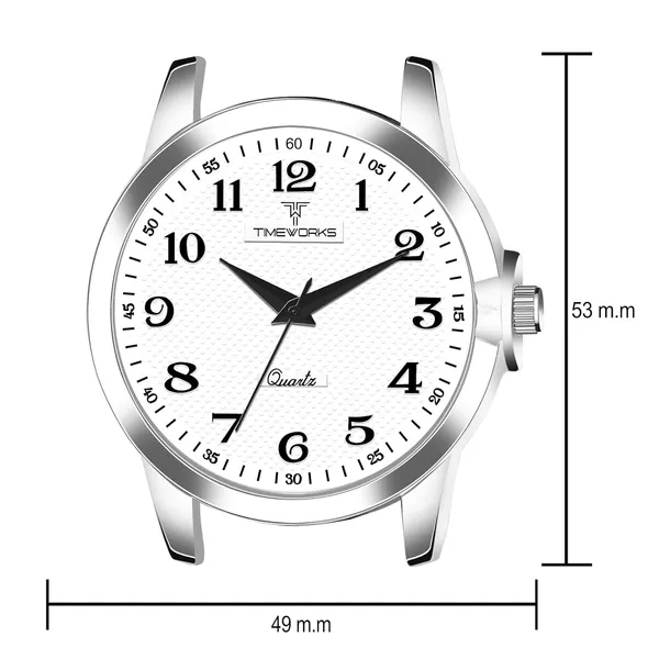 Timeworks_Designer_White_Dial_Men'S_&_Boy'S_Watch
