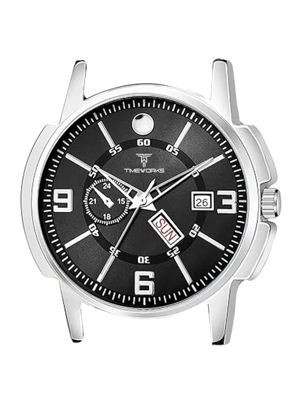 Timeworks_Designer_Day_&_Date_Black_Round_Dial_Men'S_&_Boy'S_Watch