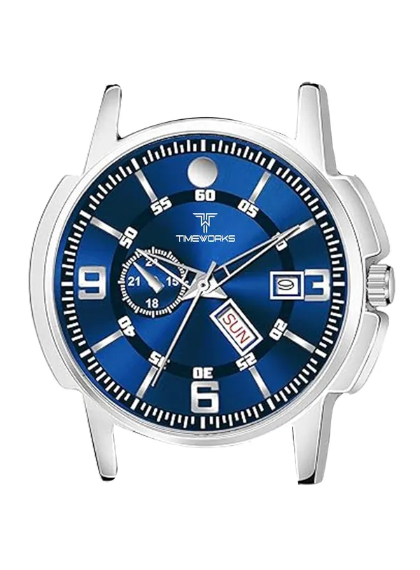 Timeworks_Designer_Day_&_Date_Blue_Round_Dial_Men'S_&_Boy'S_Watch