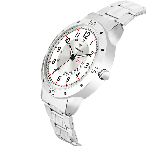 Timeworks_Designer_Round_Day_&_Date_White_Dial_Men'S_&_Boy'S_Watch