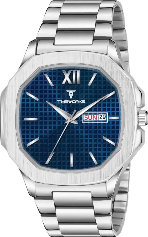 Timeworks_Designer_Blue_Dial_Men'S_&_Boy'S_Reactangular_Watch_For_Men