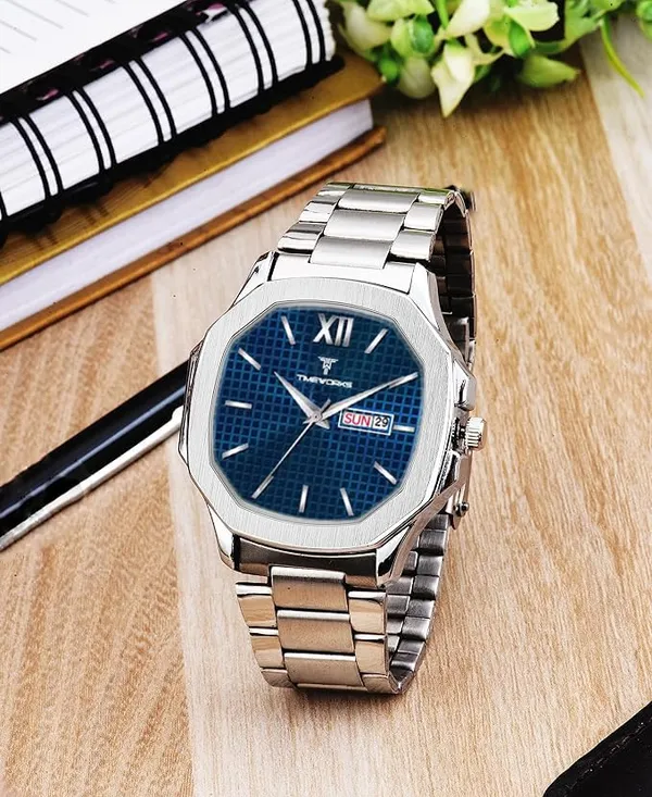 Timeworks_Designer_Blue_Dial_Men'S_&_Boy'S_Reactangular_Watch_For_Men