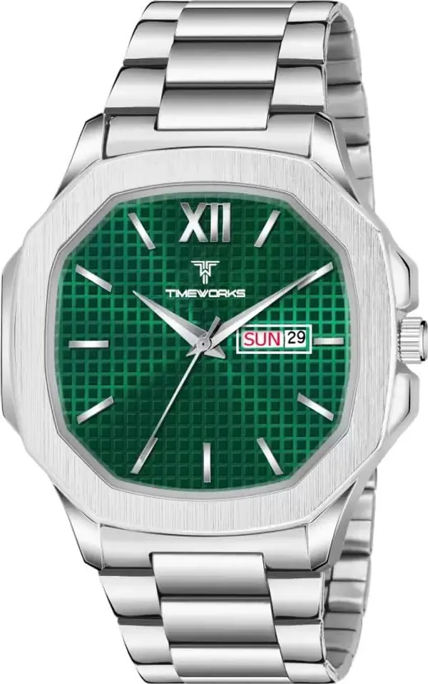 Timeworks_Designer_Green_Dial_Men'S_&_Boy'S_Reactangular_Watch_For_Men