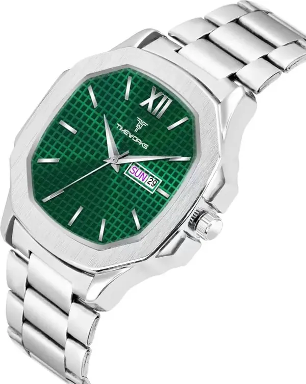 Timeworks_Designer_Green_Dial_Men'S_&_Boy'S_Reactangular_Watch_For_Men