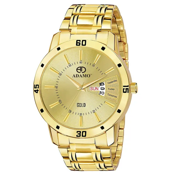 Gold&_Gold_Aritocrat_Dial_Day_&_Date_Men_&_Boys_Watch