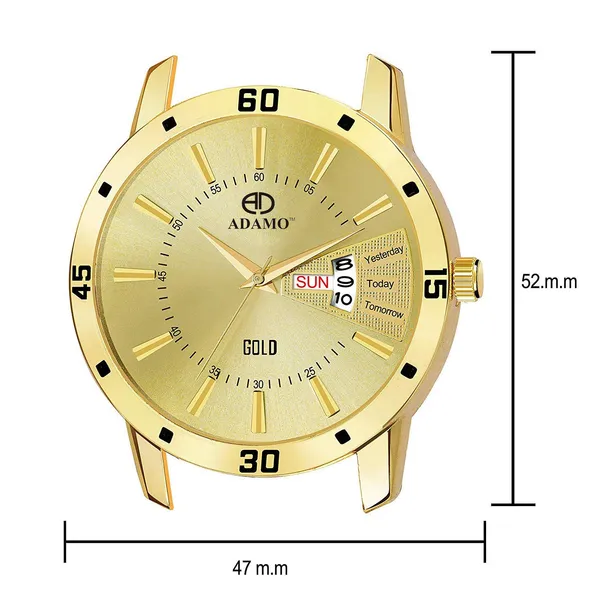 Gold&_Gold_Aritocrat_Dial_Day_&_Date_Men_&_Boys_Watch