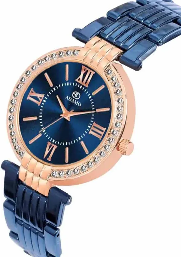 ADAMO Blue Gold Designer Dial Women Girls Watch 864KBM05 Price in India Buy ADAMO Blue Gold Designer Dial Women Girls Watch 864KBM05 online at undefined