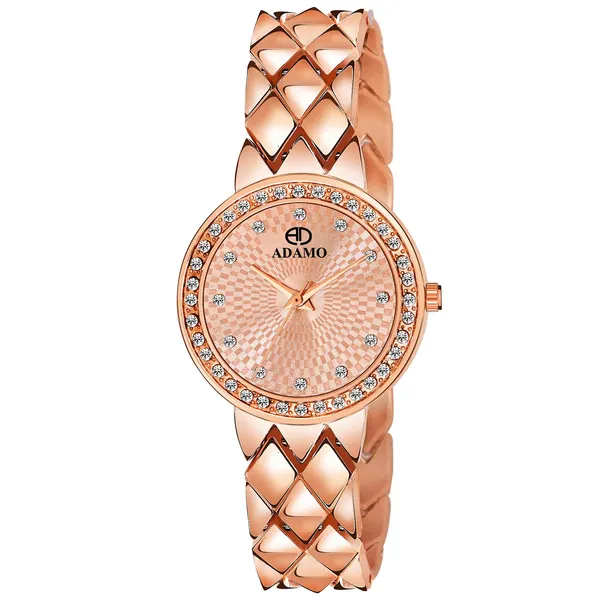 Rose_&_Gold_18K_Plated_Designer_Dial_Women_&_Girls_Watch