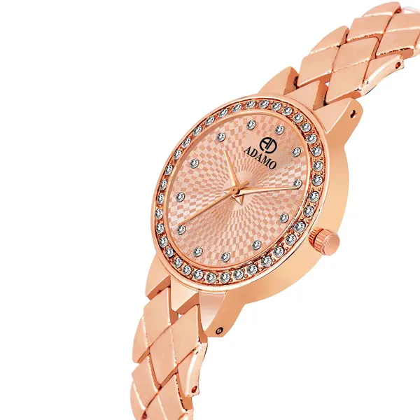Rose_&_Gold_18K_Plated_Designer_Dial_Women_&_Girls_Watch