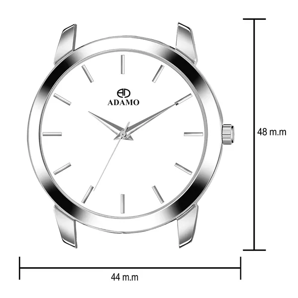White_&_Silver_Aritocrat_Dial_Men_&_Boys_Watch