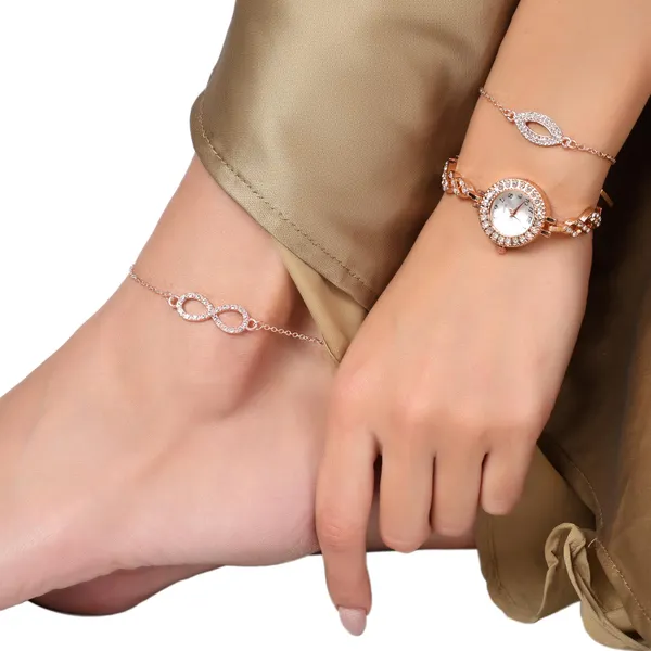Rose_Gold_&_White_Branded_Watches_For_Women_With_Bracelet_And_Anklet_Payal_Gift_Set/Gift_Combo_For_Women_And_Watches_For_Girl_(Combo_Of_3)