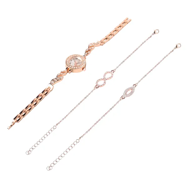 Rose_Gold_&_White_Branded_Watches_For_Women_With_Bracelet_And_Anklet_Payal_Gift_Set/Gift_Combo_For_Women_And_Watches_For_Girl_(Combo_Of_3)