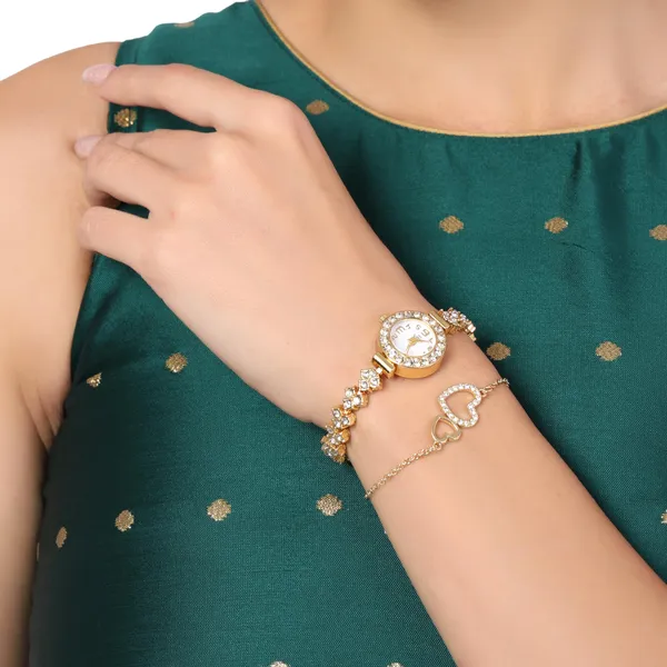 Gold_Branded_Plated_Watches_For_Women_With_Bracelet_And_Anklet_Payal_Gift_Set/Gift_Combo_For_Women_And_Watches_For_Girl_(Combo_Of_3)