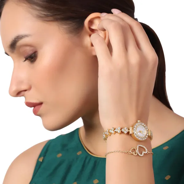 Gold_Branded_Plated_Watches_For_Women_With_Bracelet_And_Anklet_Payal_Gift_Set/Gift_Combo_For_Women_And_Watches_For_Girl_(Combo_Of_3)