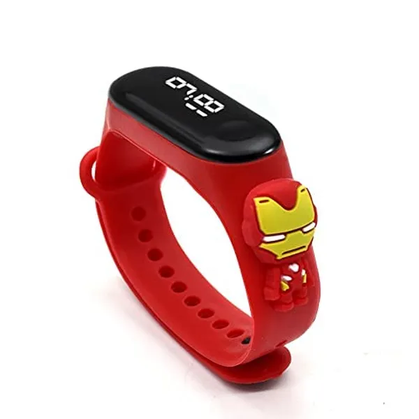 Red_Avengers_Digital_Dial_Stylish_And_Fashionable_Wrist_Smart_Watch_Led_Band_For_Kid_Colourrful_Cartoon_Character_Super_Hero_Waterproof_Watch_For_Boys_&_Girls