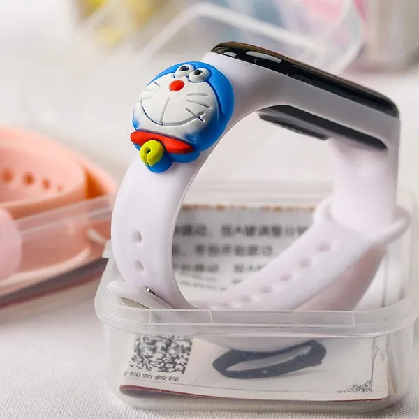 White_Doraemon_Digital_Dial_Stylish_And_Fashionable_Wrist_Smart_Watch_Led_Band_For_Kids,_Colourrful_Cartoon_Character_Super_Hero_Waterproof_Watch_For_Boys_&_Girls