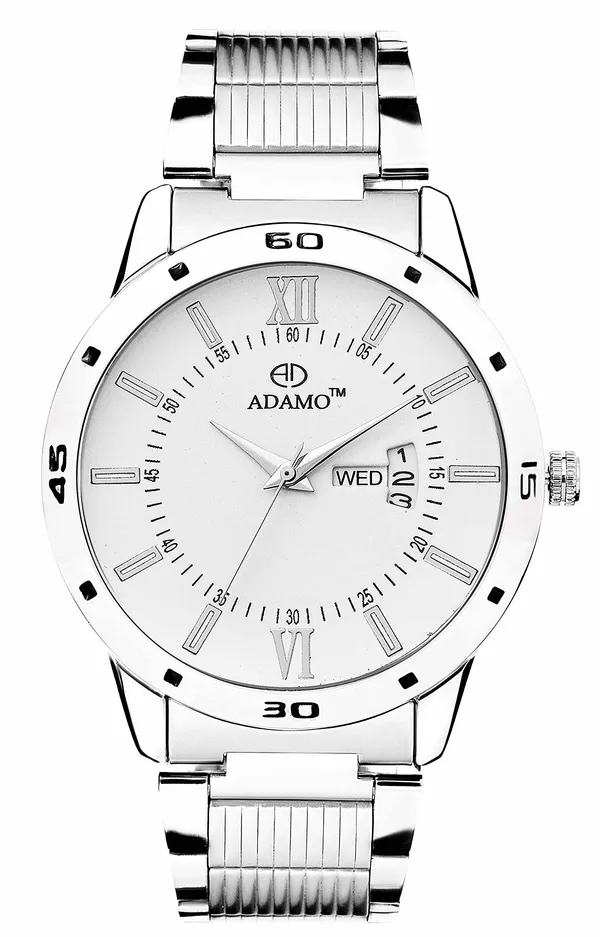 Silver_&_White_Designer_Dial_Day_&_Date_Men_&_Boys_Watch