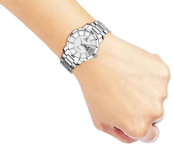 Silver_&_White_Designer_Dial_Women_&_Girls_Watch