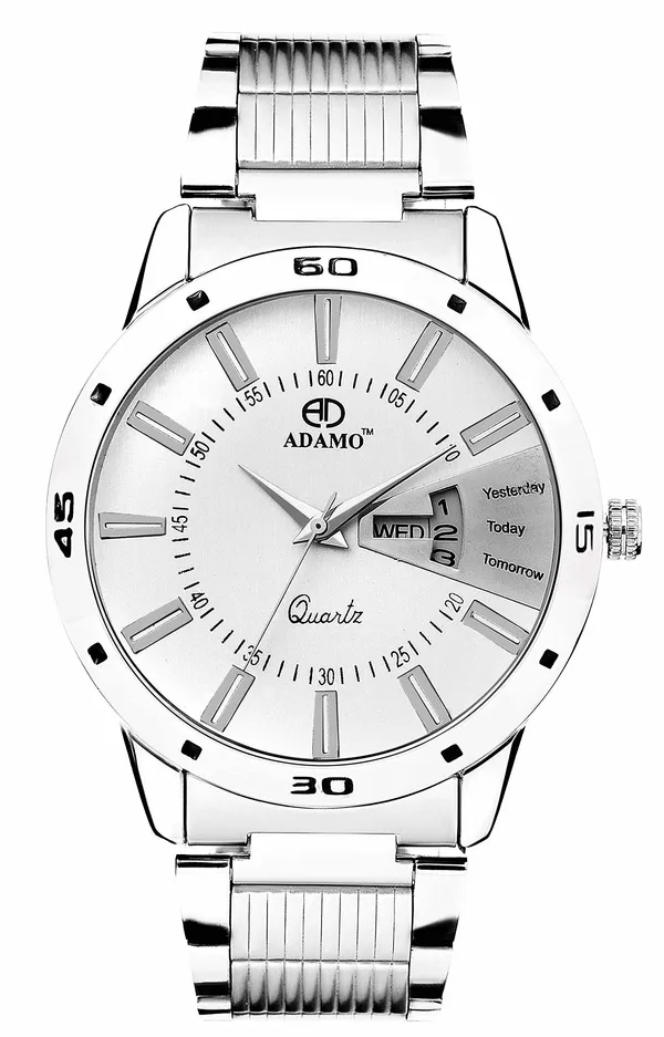 Silver_&_White_Designer_Dial_Day_&_Date_Men_&_Boys_Watch
